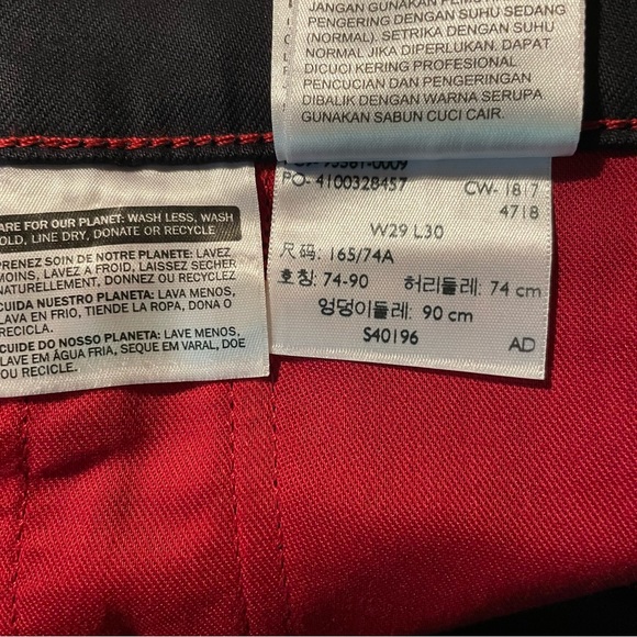 Levi’s 511 NWT Black Straight Leg Black Label Dark Wash Size 29x30￼ - Picture 9 of 9